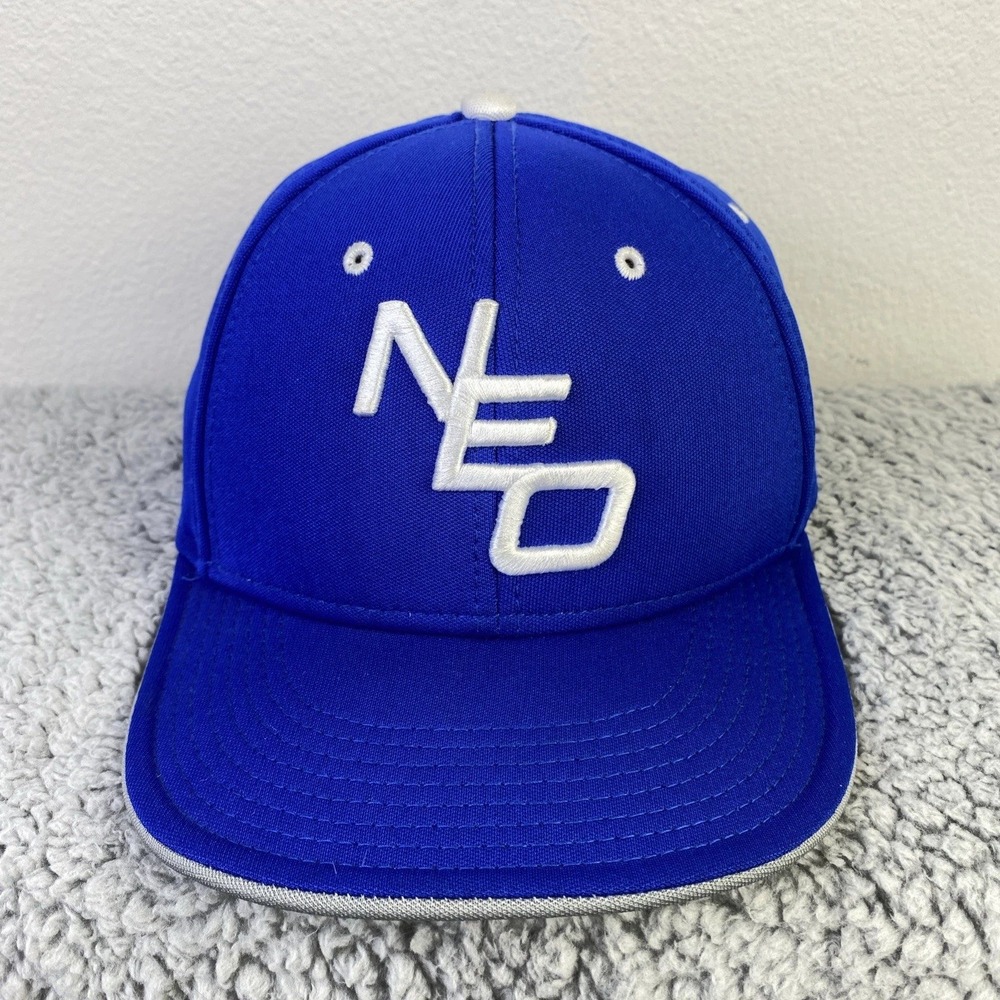 The Game Pro Hat L/XL Blue Gray Trim Style GP343 TEK II NEO Logo‎ Baseball Cap